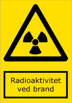 Radioaktivitet ved brand - stende