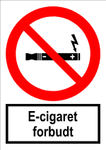 E-cigaret forbudt - stende