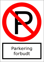 Parkering forbudt - stende
