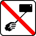 Selfiestang forbudt - kvadrat