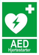 Hjertestarter AED - stende