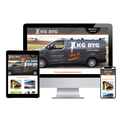 Hjemmeside for KG Byg