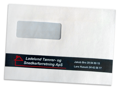 Kuvert C5 Ladelund Tømrer & Snedkerforretning