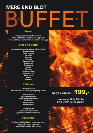 Plakat for Restaurant Buffet i Jomfru Ane Gade